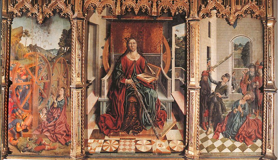 Triptych of St Catherine  dfg